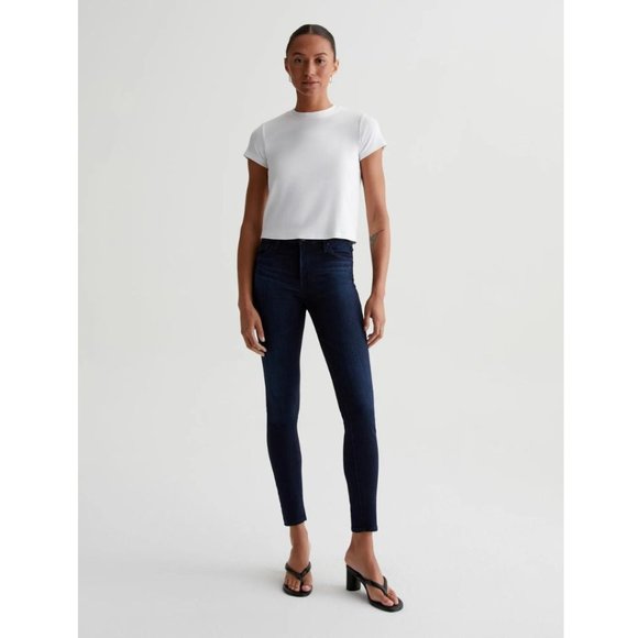 Ag Adriano Goldschmied Denim - AG Legging Ankle SUPER SKINNY Dark Wash Size 29R (measures 30.5)
